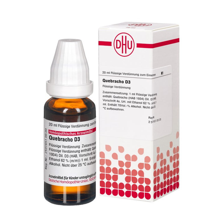 Quebracho D3 DHU Dilution, 20 ml Lösung