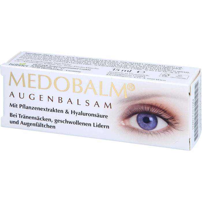 Medobalm Augenbalsam bei Tränensäcken, geschwollenen Lidern und Augenfältchen, 15 ml Crème