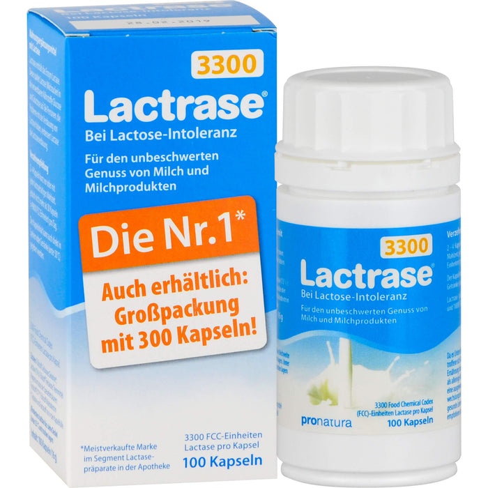 Lactrase 3300 bei Lactose-Intoleranz Kapseln, 100 St. Kapseln