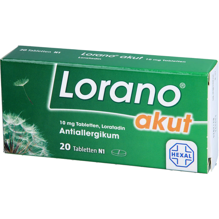 Lorano akut Tabletten, 20 pcs. Tablets