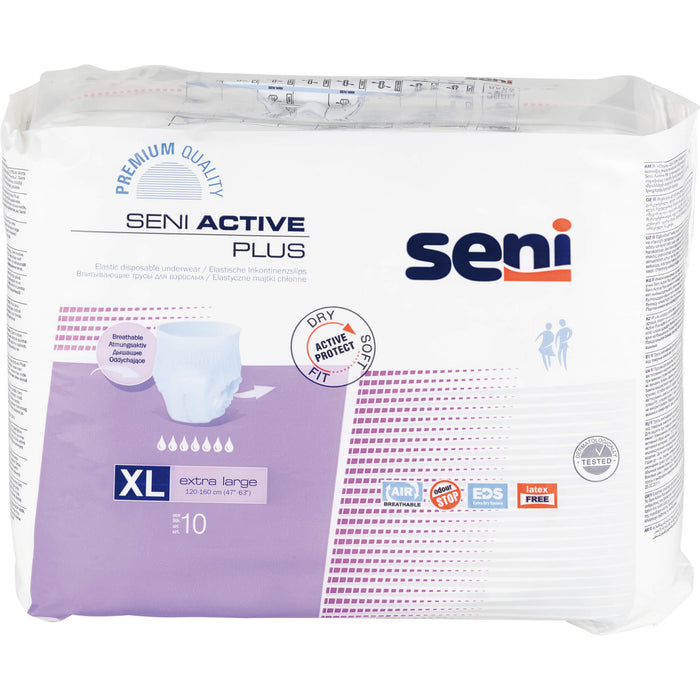 Seni Active Plus Inkontinenzslip XL, 10 pc Culottes