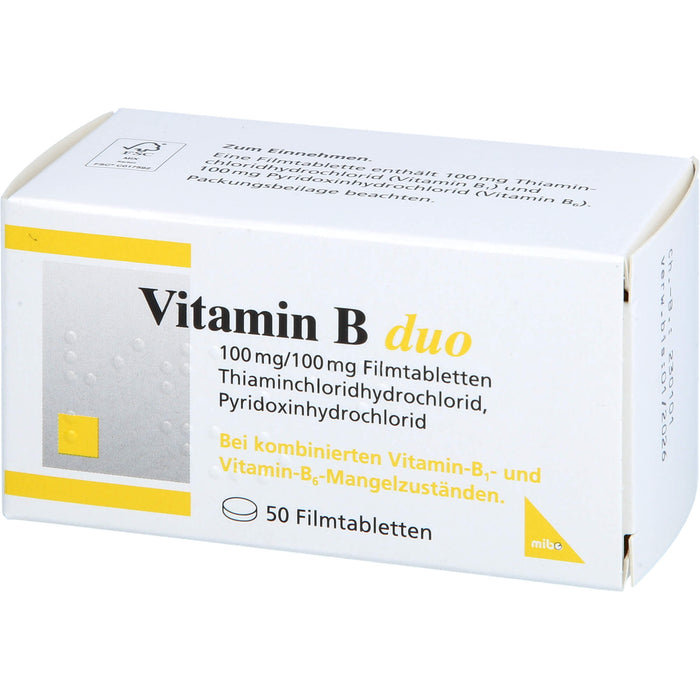 Mibe Vitamin B duo Filmtabletten, 50 pc Tablettes