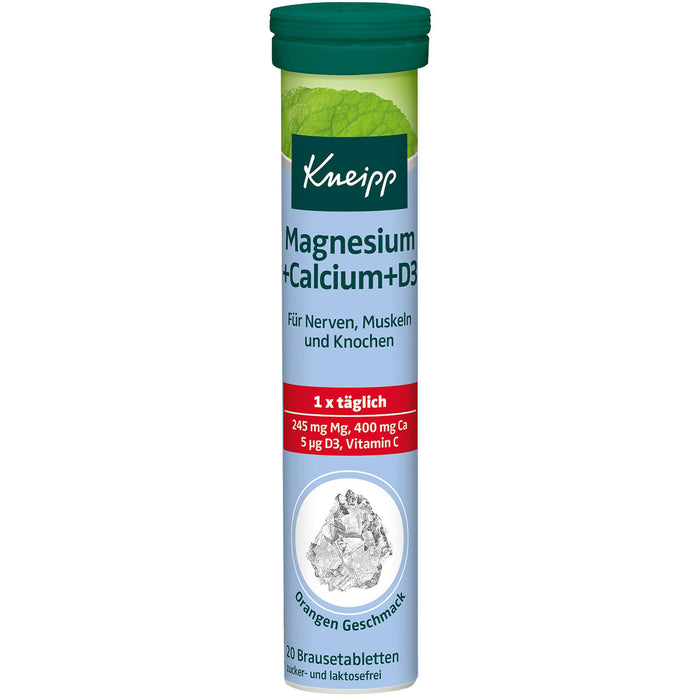 Kneipp Magnesium + Calcium + D3 Brausetabletten, 20 pcs. Tablets