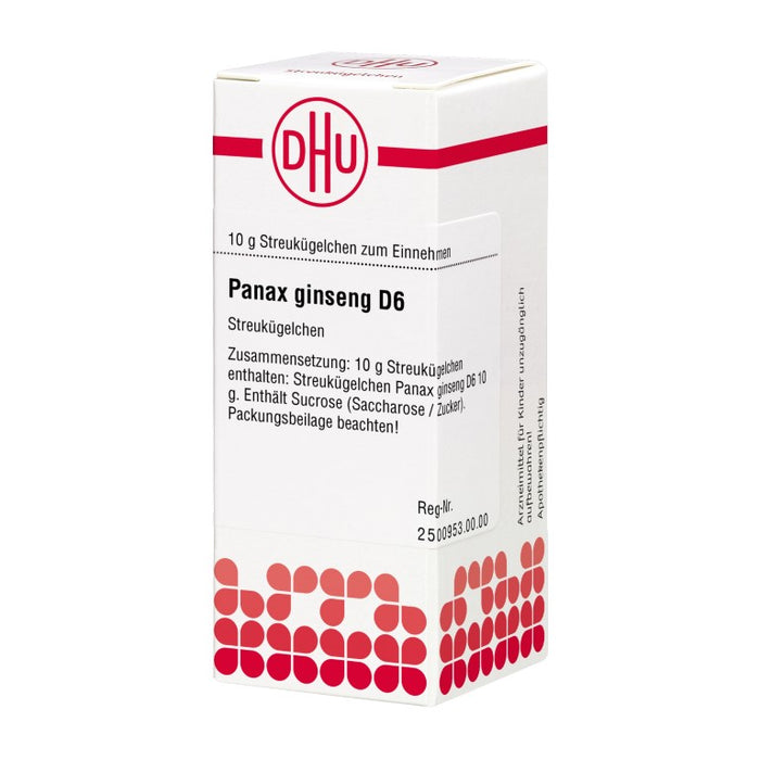 DHU Panax ginseng D6 Streukügelchen, 10 g Globules