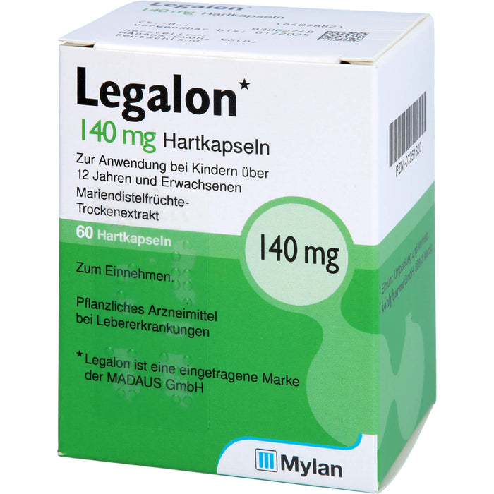 Legalon 140 mg Hartkapseln bei Lebererkrankungen, 60 pcs. Capsules