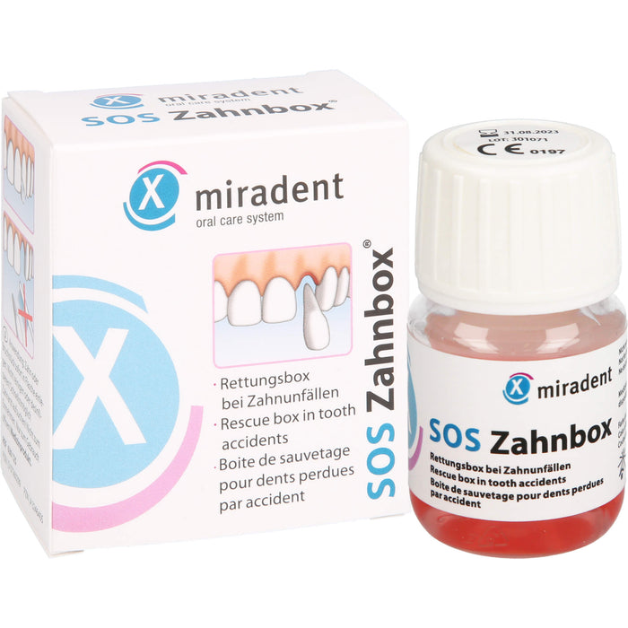 miradent SOS Zahnbox Rettungsbox bei Zahnunfällen, 1 St. Ampullen