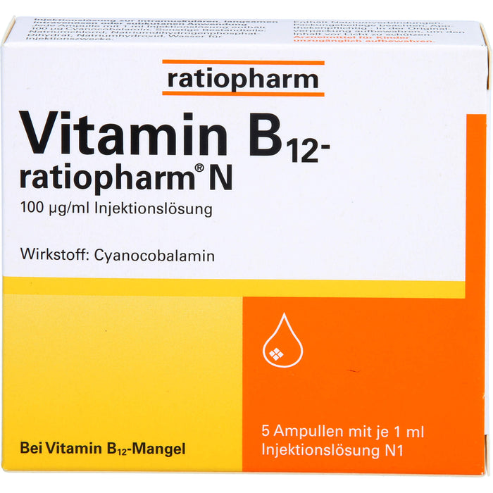 Vitamin-B12-ratiopharm N Ampullen zur Injektion, 5 pcs. Ampoules