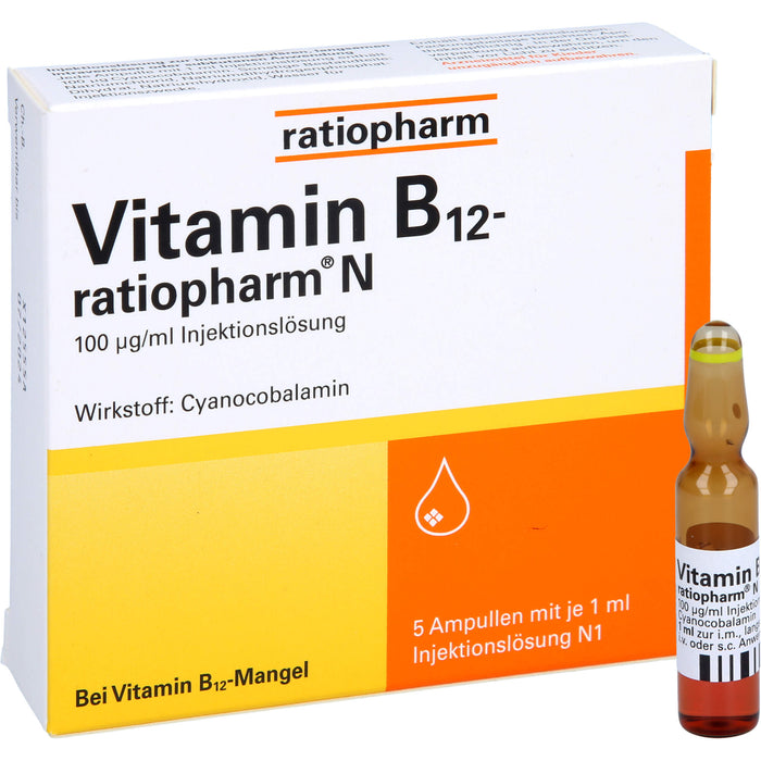 Vitamin-B12-ratiopharm N Ampullen zur Injektion, 5 pc Ampoules