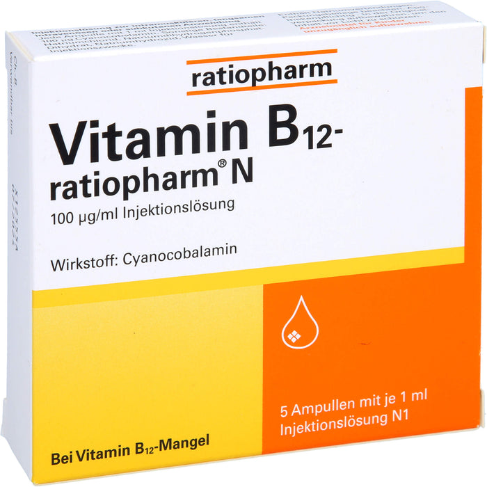 Vitamin-B12-ratiopharm N Ampullen zur Injektion, 5 pc Ampoules