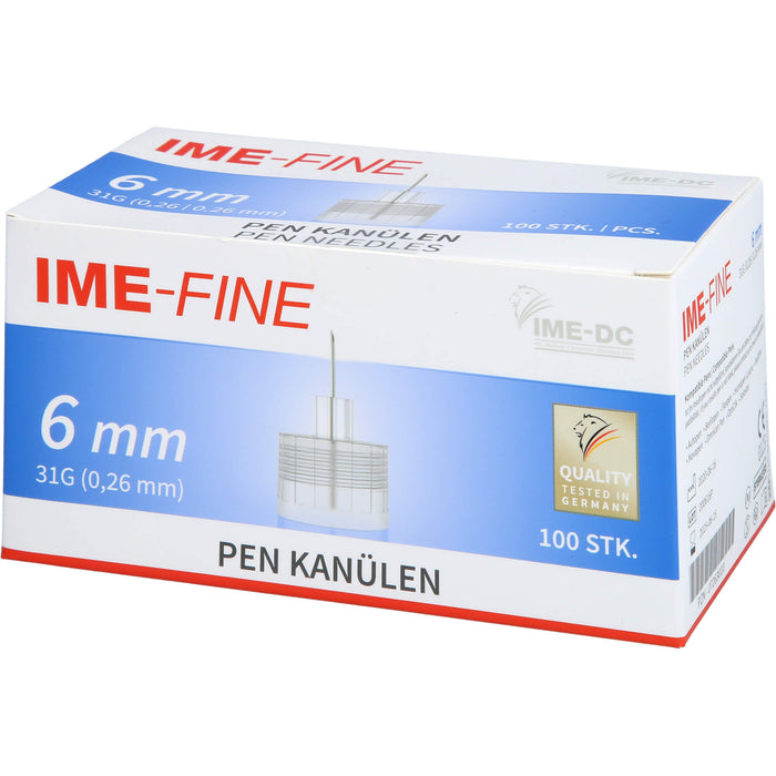 IME-FINE Universal 31G/6mm Pen Kanülen, 100 St KAN