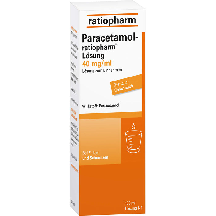 Paracetamol-ratiopharm Lösung 40 mg/ml bei Fieber, 100 ml Solution