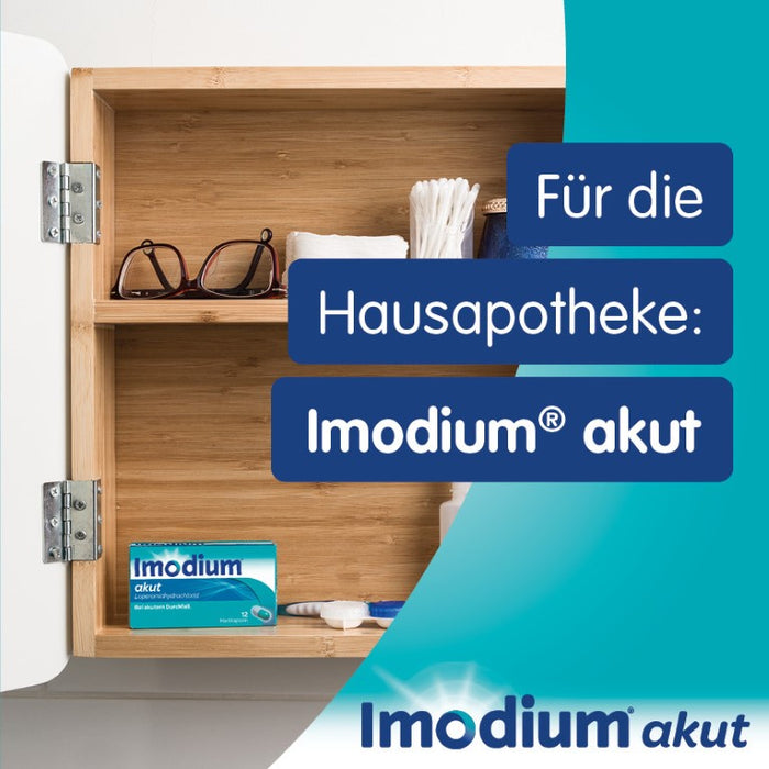 Imodium akut Hartkapseln bei akutem Durchfall, 12 pcs. Capsules