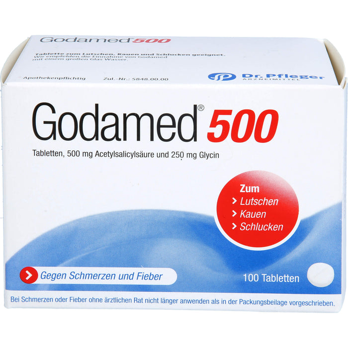 Godamed 500 Tabletten gegen Schmerzen und Fieber, 100 pc Tablettes