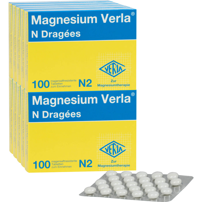 Magnesium Verla N Dragées bei Magnesiummangel, 1000 pc Tablettes