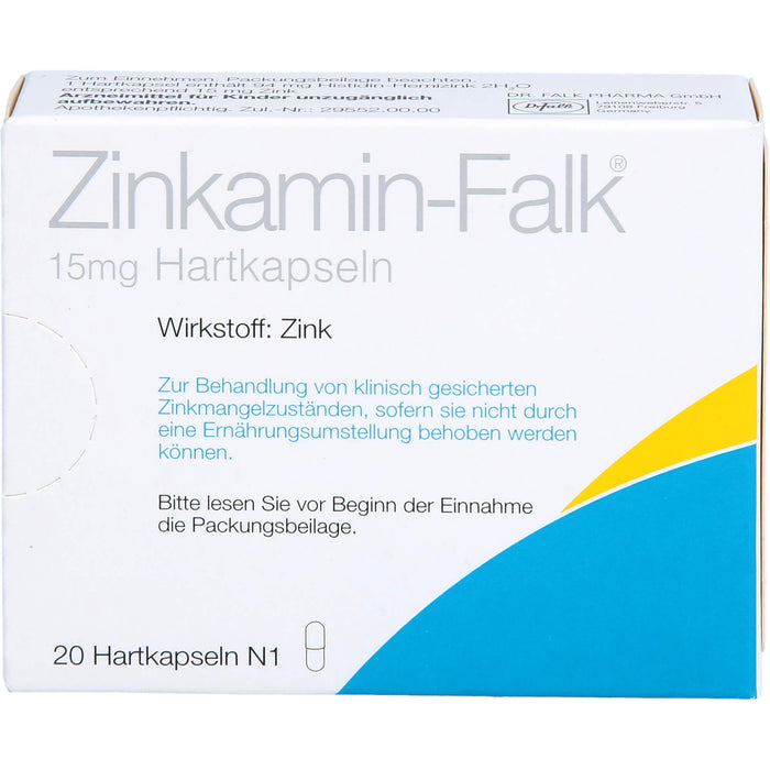 Zinkamin-Falk 15 mg Hartkaps., 20 St HKP