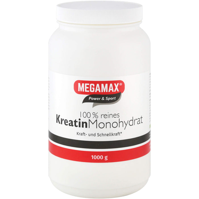 MEGAMAX Power & Sport 100 % reines Kreatin Monohydrat Pulver, 1000 g Powder