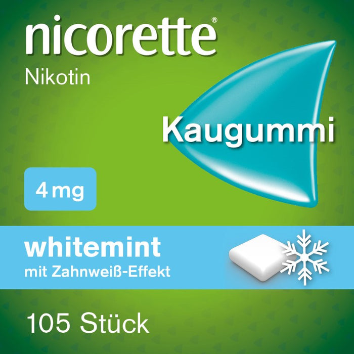 Nicorette Kaugummi 4 mg whitemint, 105 St. Kaugummi