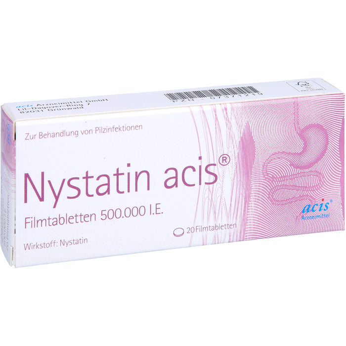 Nystatin acis Filmtabletten 500.000 I.E., 20 pcs. Tablets