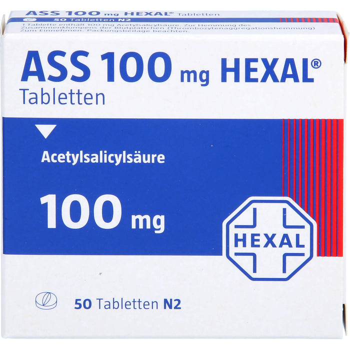 ASS 100 mg HEXAL Tabletten, 50 pc Tablettes