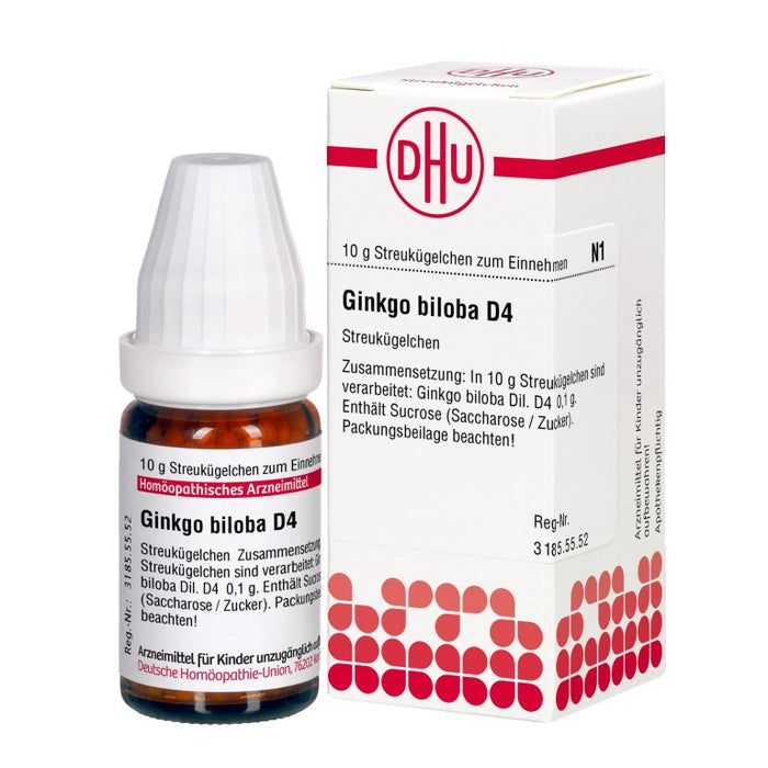 DHU Ginkgo biloba D4 Streukügelchen, 10 g Globules