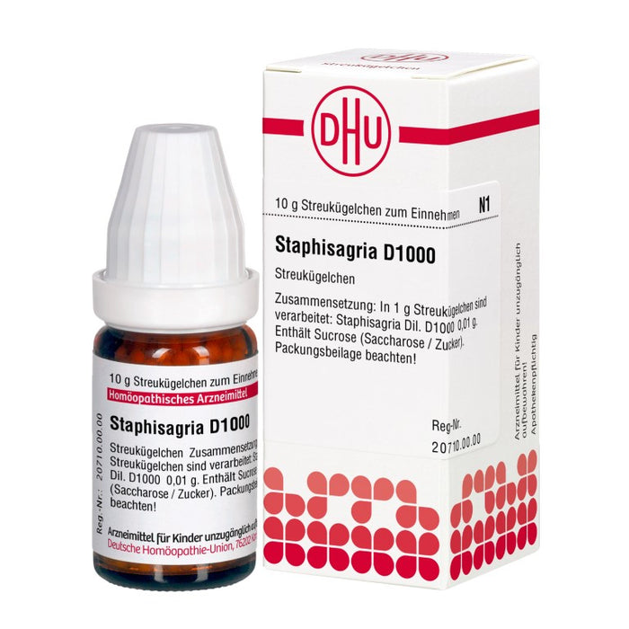 DHU Staphisagria D1000 Streukügelchen, 10 g Globuli