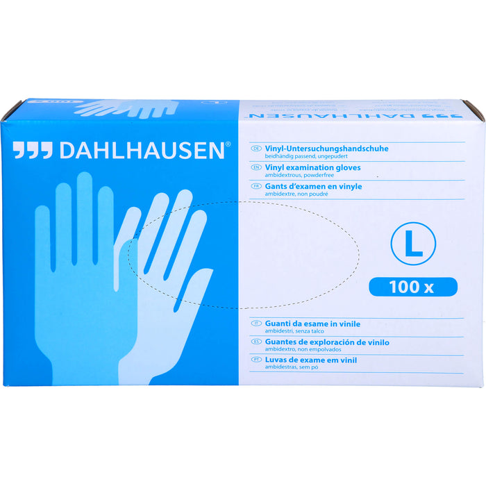 DAHLHAUSEN Vinyl-Handschuhe ungepudert Gr. L, 100 pcs. Gloves