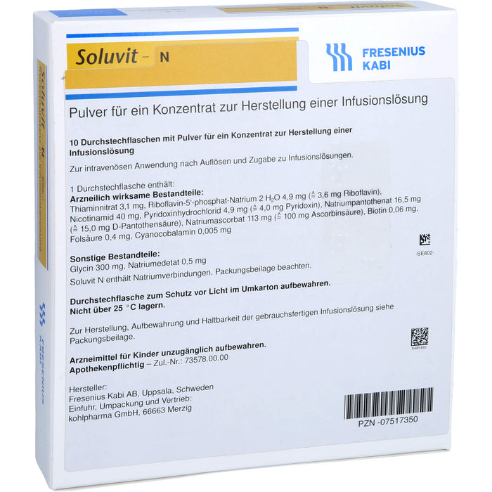 FRESENIUS KABI Soluvit N Pulver, 100 ml Poudre