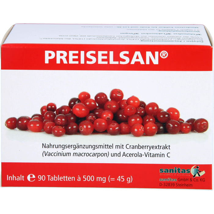 PREISELSAN mit Cranberryextrakt Tabletten, 90 St. Tabletten