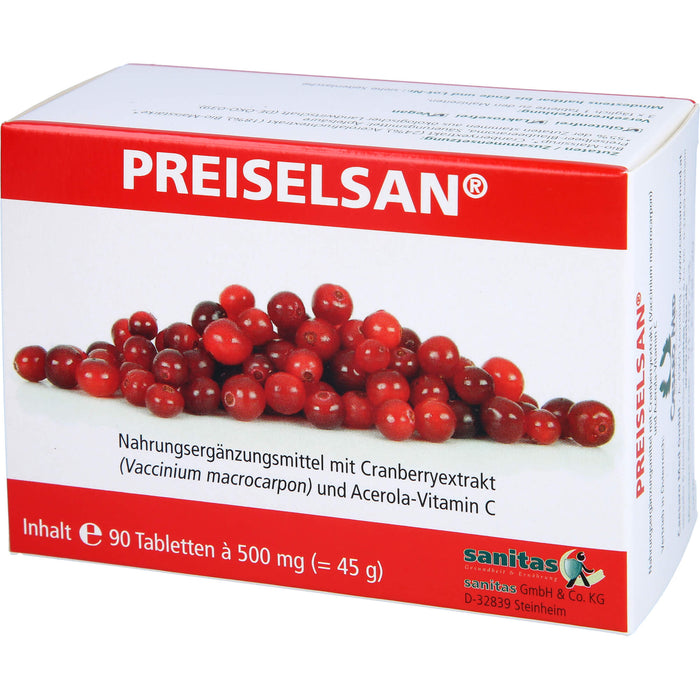 PREISELSAN mit Cranberryextrakt Tabletten, 90 pcs. Tablets