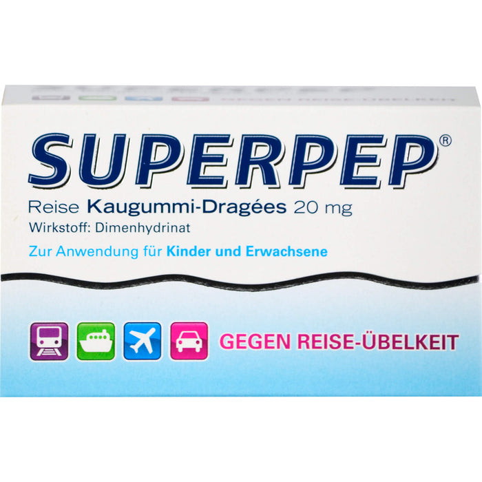 SUPERPEP Reise Kaugummi-Dragees, 20 pcs. Chewing gum