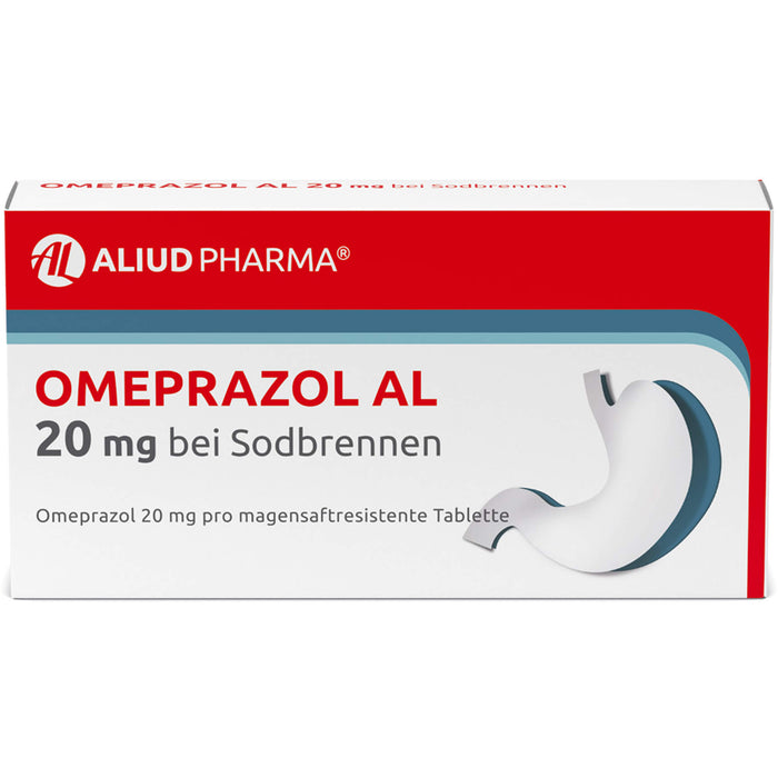 Omeprazol AL 20 mg Tabletten bei Sodbrennen, 14 pcs. Tablets