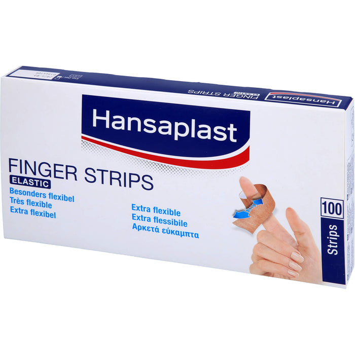 Hansaplast Finger Strips Elastic besonders flexibel Pflaster, 100 pc Pansement