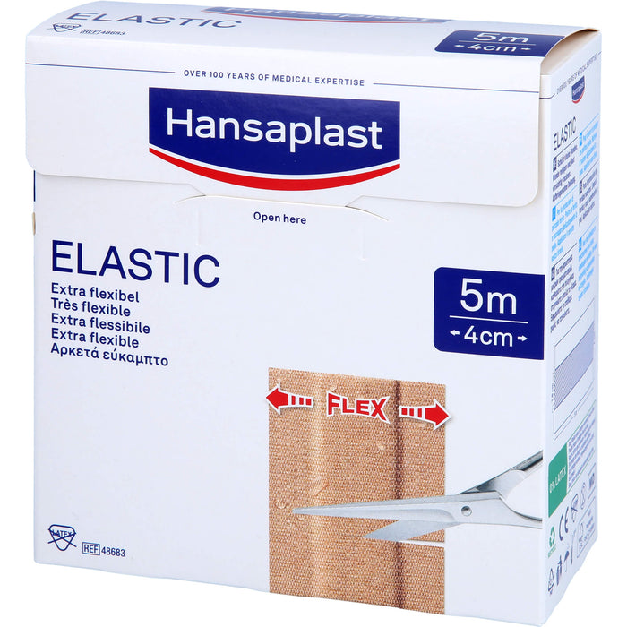 Hansaplast Elastic 5 m x 4 cm Pflaster, 1 pc Pansement