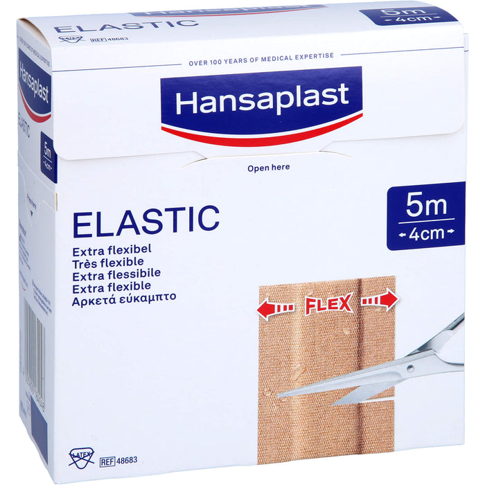 Hansaplast Elastic 5 m x 4 cm Pflaster, 1 pc Pansement