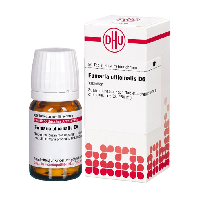 DHU Fumaria officinalis D6 Tabletten, 80 St. Tabletten