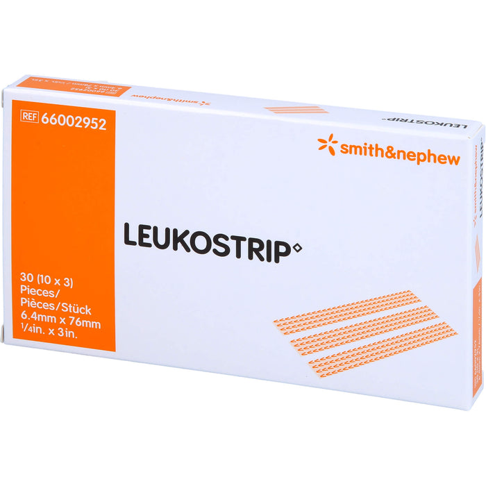 LEUKOSTRIP Wundnahtstreifen 6,4 cm x 7,6 cm steril, 30 St. Pflaster