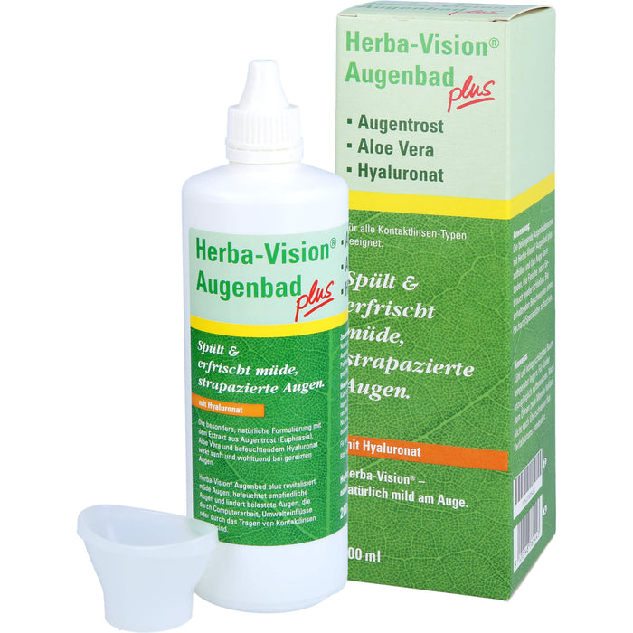 Herba-Vision Augenbad plus spült und erfrischt müde, strapazierte Augen, 200 ml eye bath