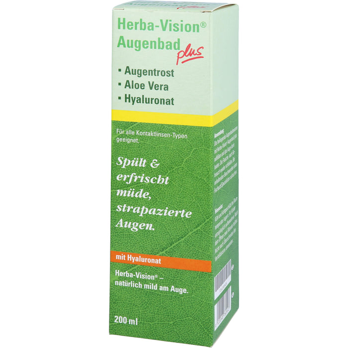 Herba-Vision Augenbad plus spült und erfrischt müde, strapazierte Augen, 200 ml Bain oculaire