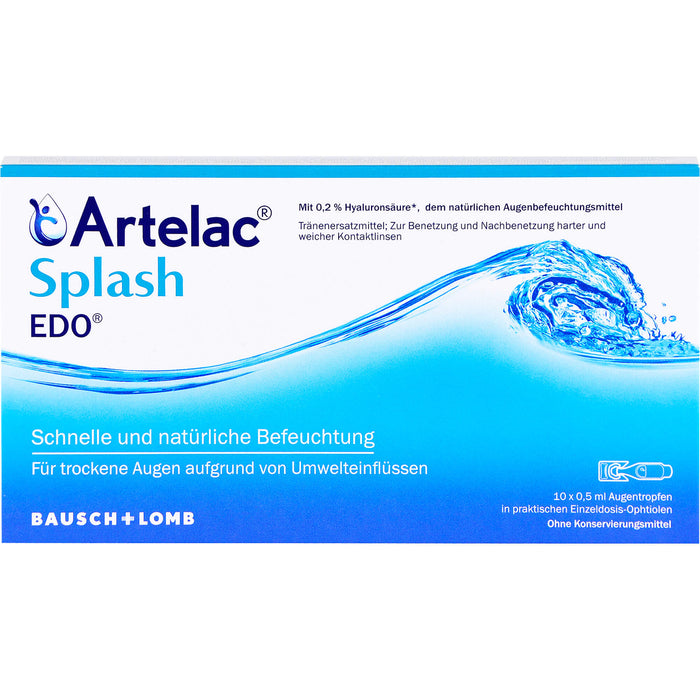 Artelac Splash Augentropfen EDO, 10 pcs. Single-dose pipettes