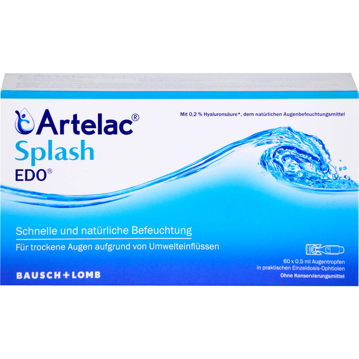 Artelac Splash Augentropfen EDO, 60 pc Pipettes à dose unique