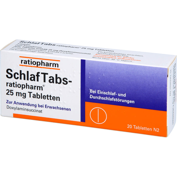 SchlafTabs-ratiopharm, 20 pcs. Tablets