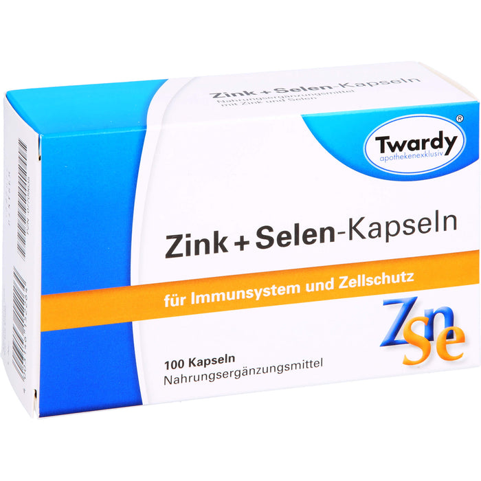 Twardy Zink + Selen-Kapseln für Immunsystem und Zellschutz, 100 pc Capsules