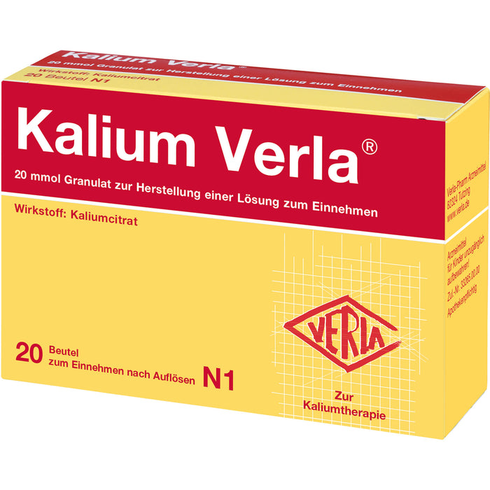 Kalium Verla Granulat zur Kaliumtherapie, 20 pcs. Sachets