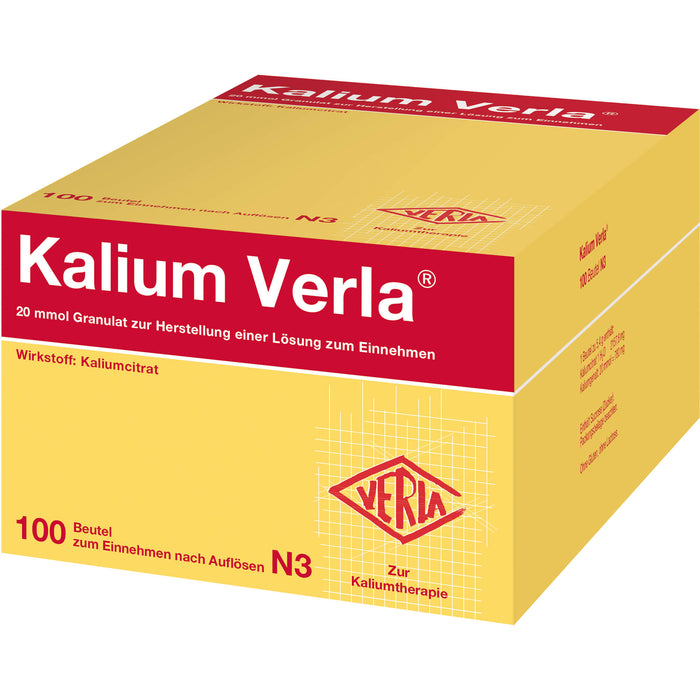 Kalium Verla 20 mmol Granulat Beutel, 100 pcs. Sachets