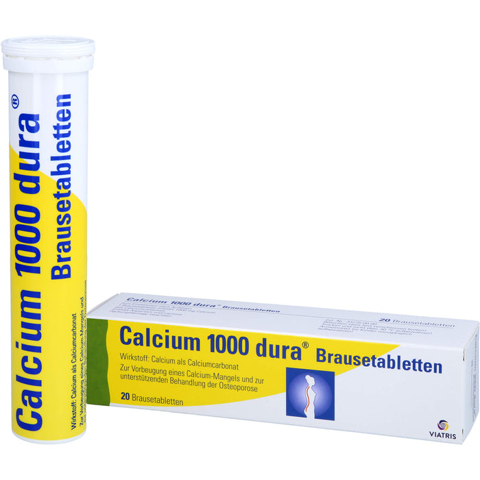 Calcium 1000 dura Brausetabletten, 20 pc Comprimés effervescents