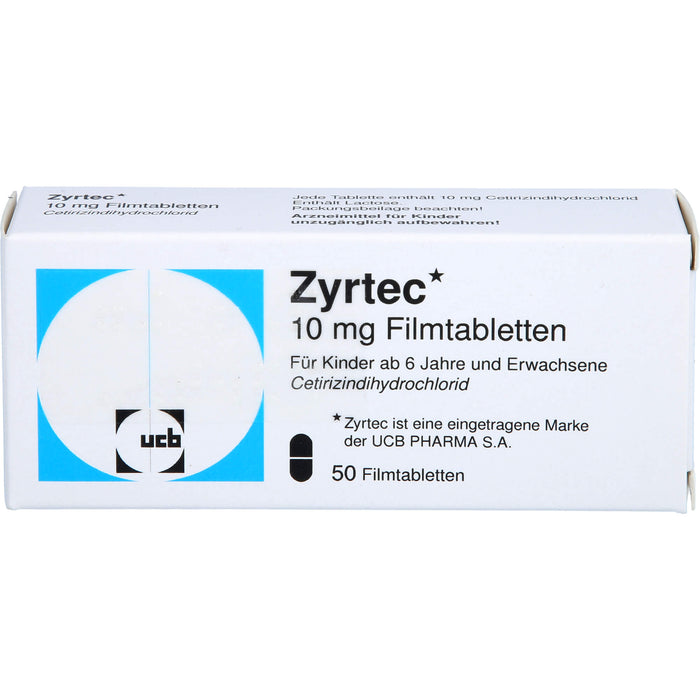 ZYRTEC Filmtabletten Antiallergikum, 50 pc Tablettes