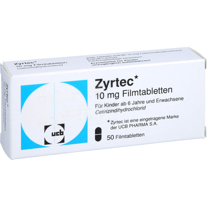 ZYRTEC Filmtabletten Antiallergikum, 50 pc Tablettes