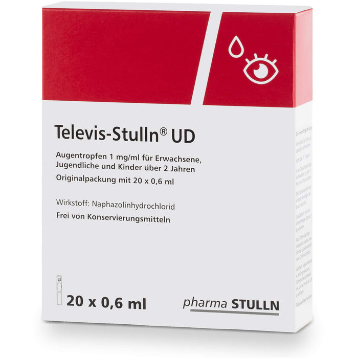 Televis-Stulln UD Augentropfen, 20 pc Pipettes à dose unique