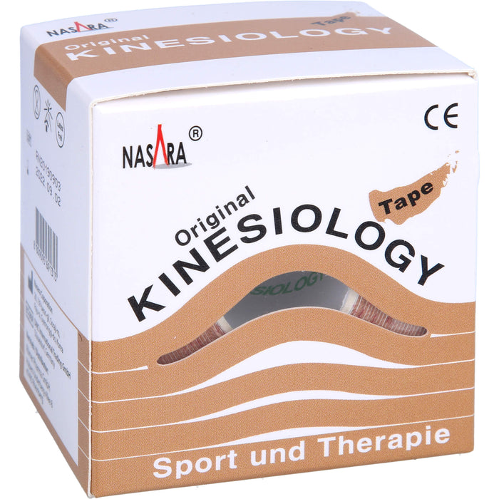 NASARA Kinesiologie Tape 5 cm x 5 m beige, 1 pcs. Ribbon