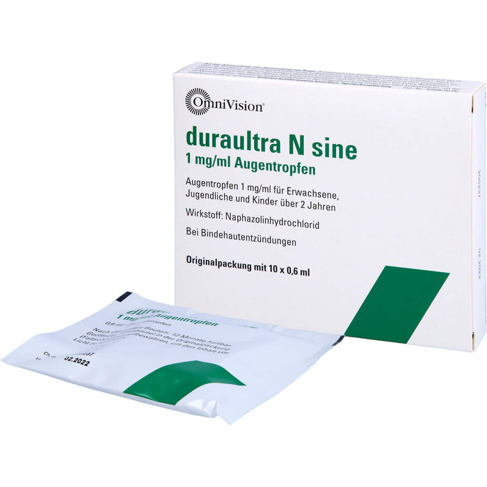 duraultra N sine 1 mg/ml Augentropfen bei Bindehautentzündungen, 10 pcs. Single-dose pipettes